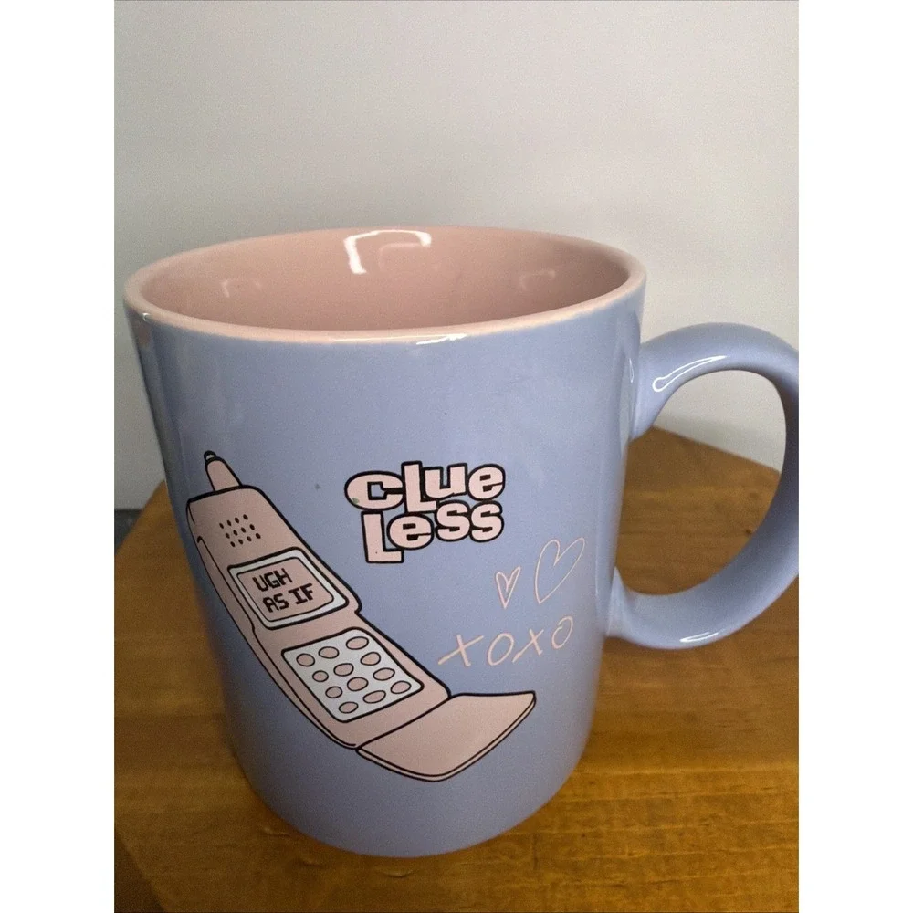 Clueless Movie Mug Pink Inside Blue Outside Cell Phone 
